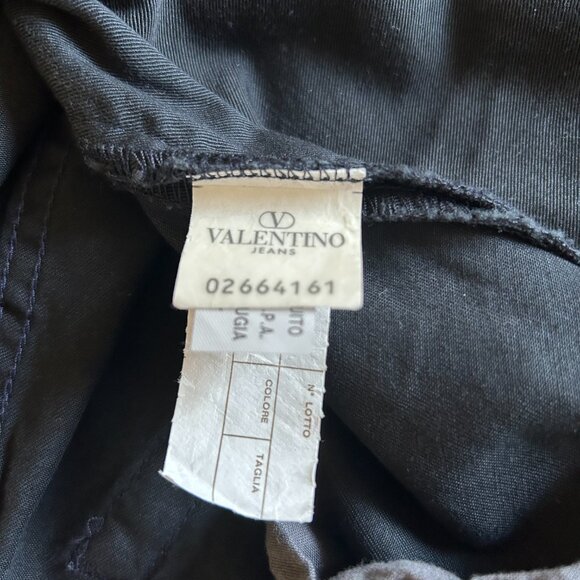NWT Valentino Ladies Jeans - Navy Blue Cotton Twill  - Straight Leg Size 33 X 33 - Picture 4 of 12